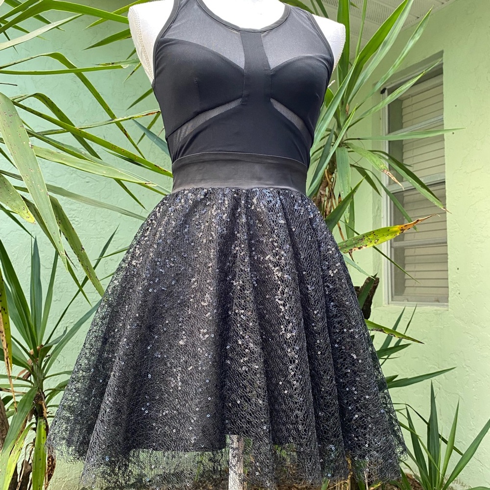 Bebe Black Party Sparkly Dress